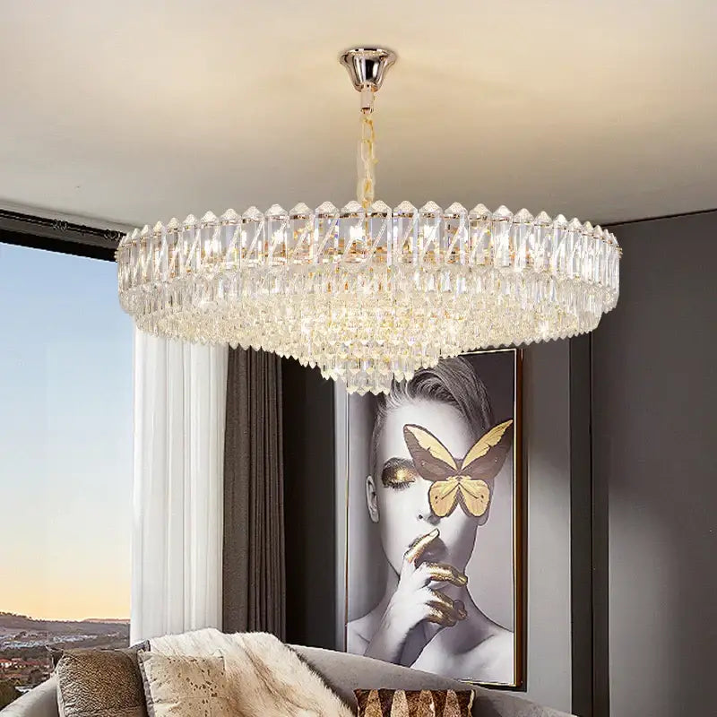French luxury chrome decorbites crystal chandelier dining room light