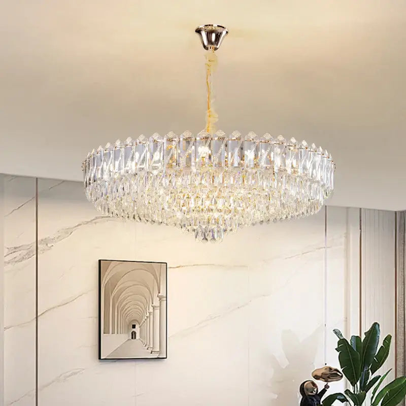 French luxury chrome decorbites crystal chandelier dining room light