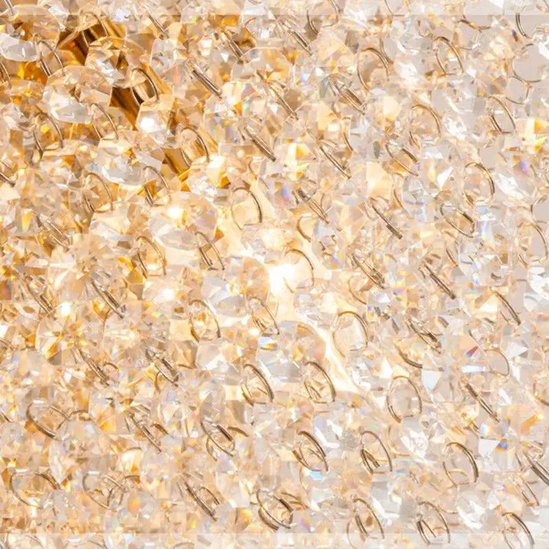 Luxury gold square decorbites crystal chandelier for living room