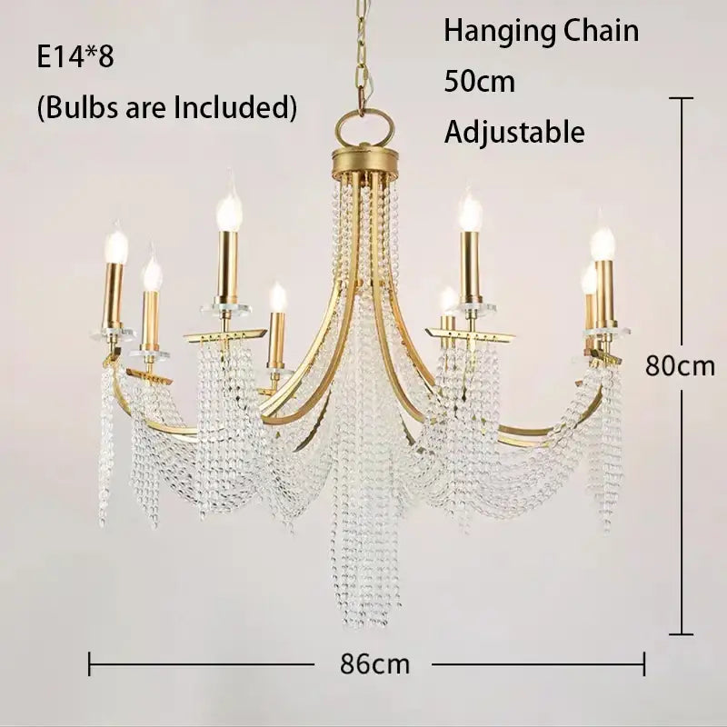 Luxury gold decorbites crystal chandelier for dining room