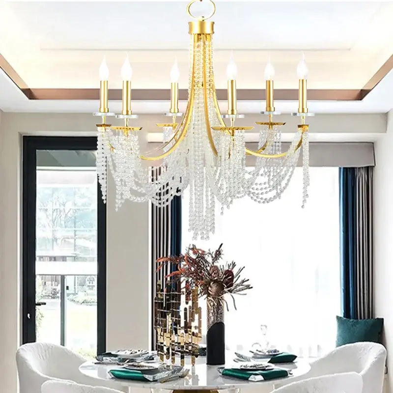 Luxury gold decorbites crystal chandelier for dining room