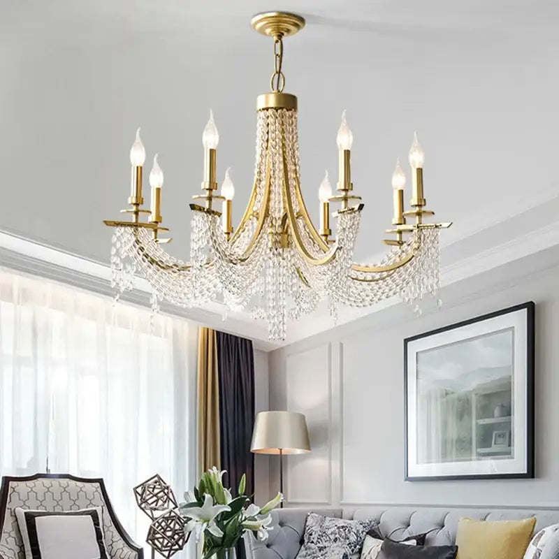 Luxury gold decorbites crystal chandelier for dining room