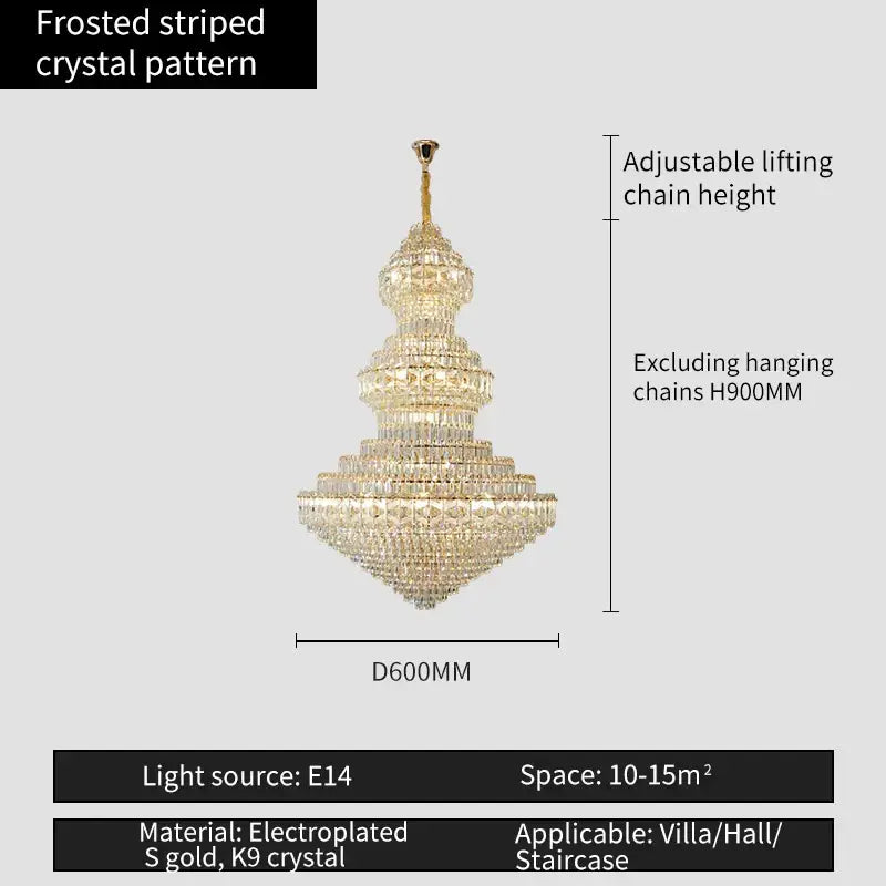 Luxury gold & emerald decorbites crystal chandelier living room light