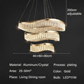 Decorbites crystal chandelier modern gold tiered light for living room