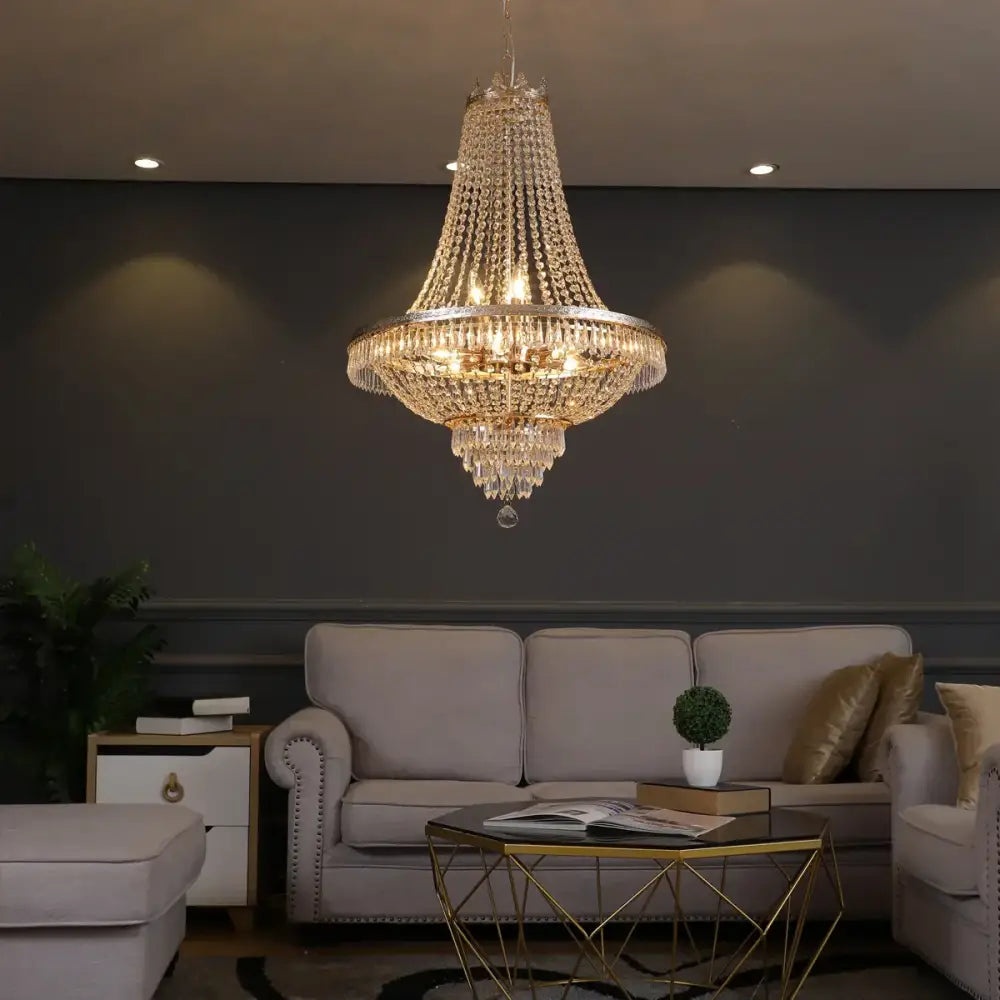 Luxury silver decorbites crystal chandelier for living room staircase