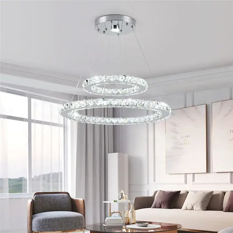 Modern multi ring decorbites crystal chandelier for dining room