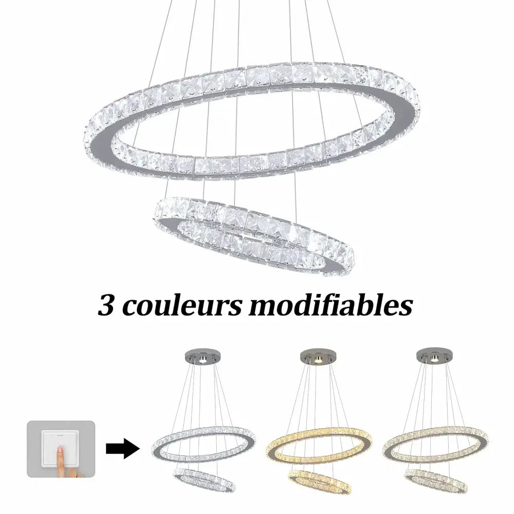 Modern multi ring decorbites crystal chandelier for dining room