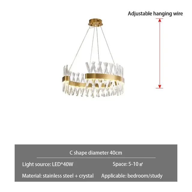 Modern gold decorbites crystal chandelier for luxury living room