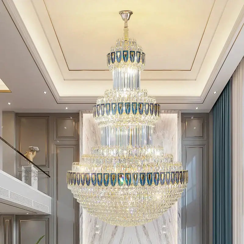 Luxury gold decorbites crystal chandelier for hotel and villa dining room