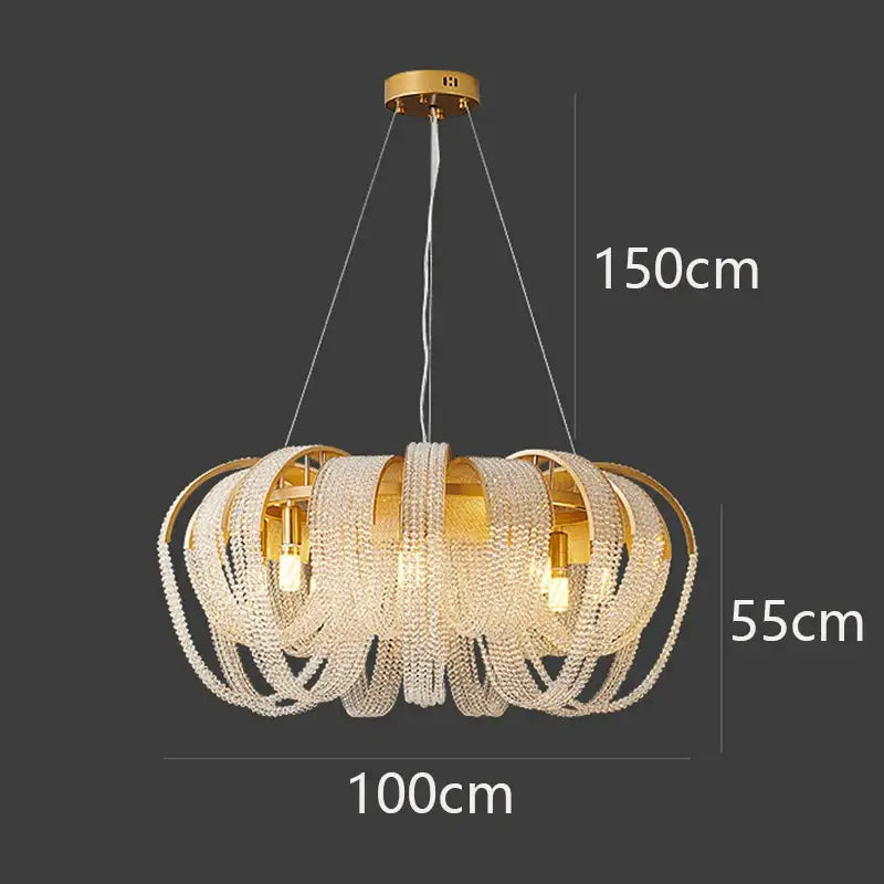 Luxury gold decorbites crystal chandelier living room pendant light