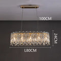 Modern gold crystal chandelier living room pendant light