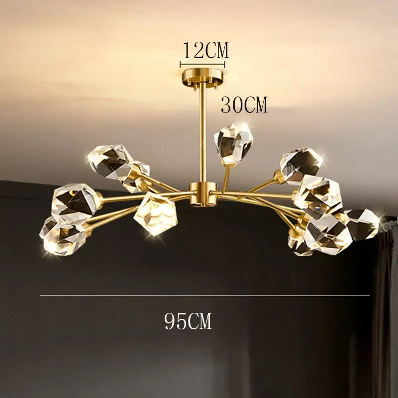 Luxury gold decorbites crystal chandelier for dining room