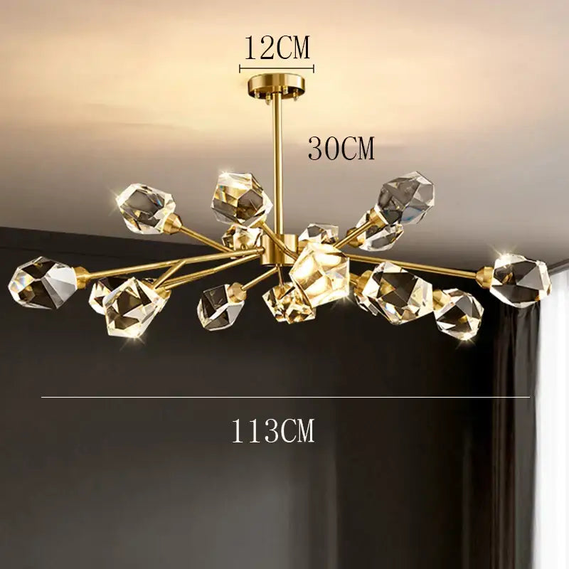 Luxury gold decorbites crystal chandelier for dining room