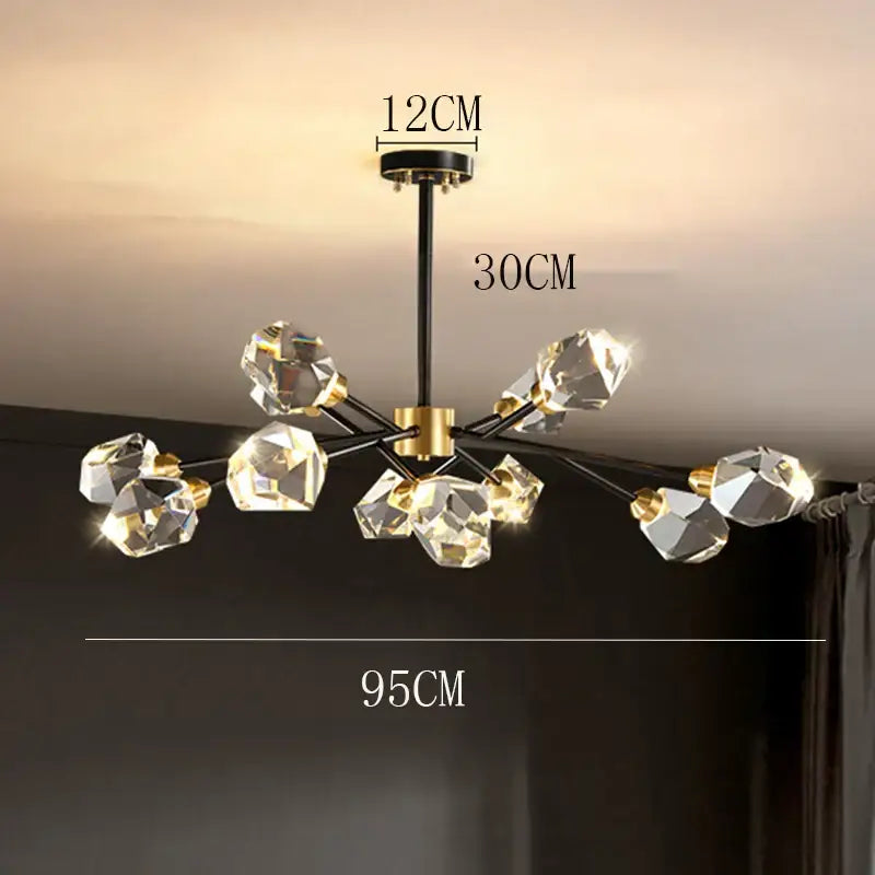 Luxury gold decorbites crystal chandelier for dining room