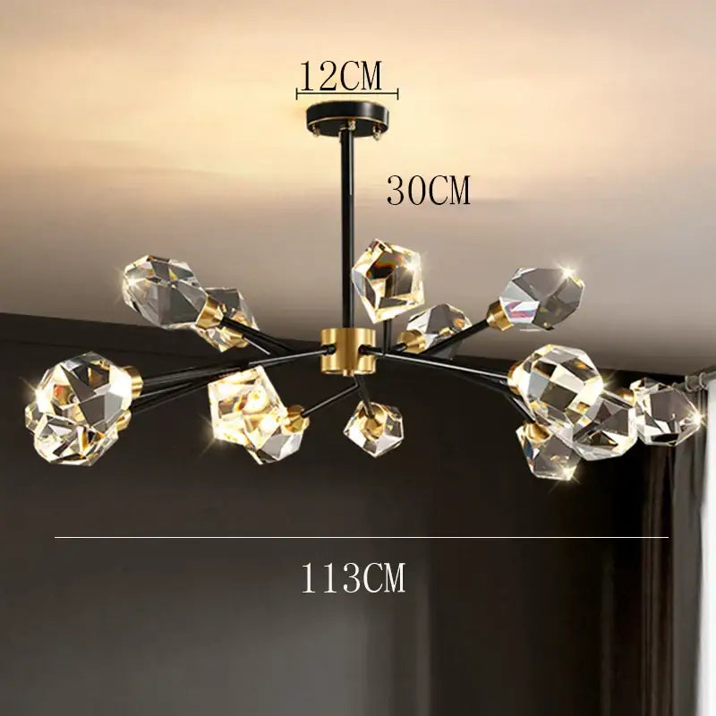 Luxury gold decorbites crystal chandelier for dining room