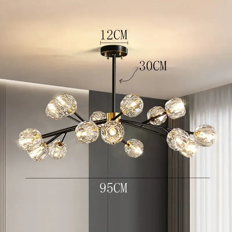 Modern decorbites crystal chandelier black dining room ceiling light