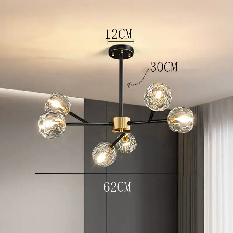 Modern decorbites crystal chandelier black dining room ceiling light