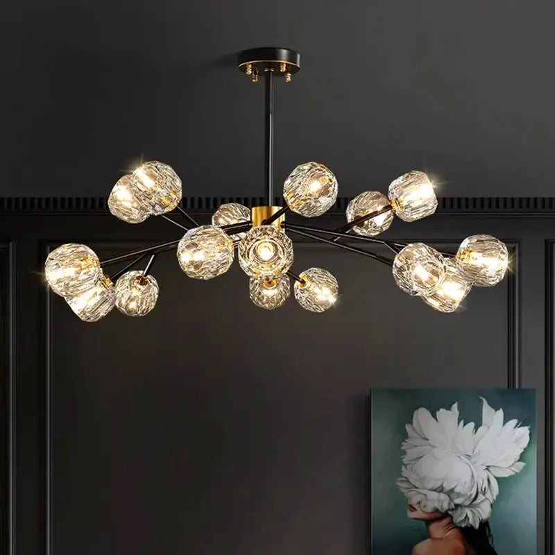 Modern decorbites crystal chandelier black dining room ceiling light