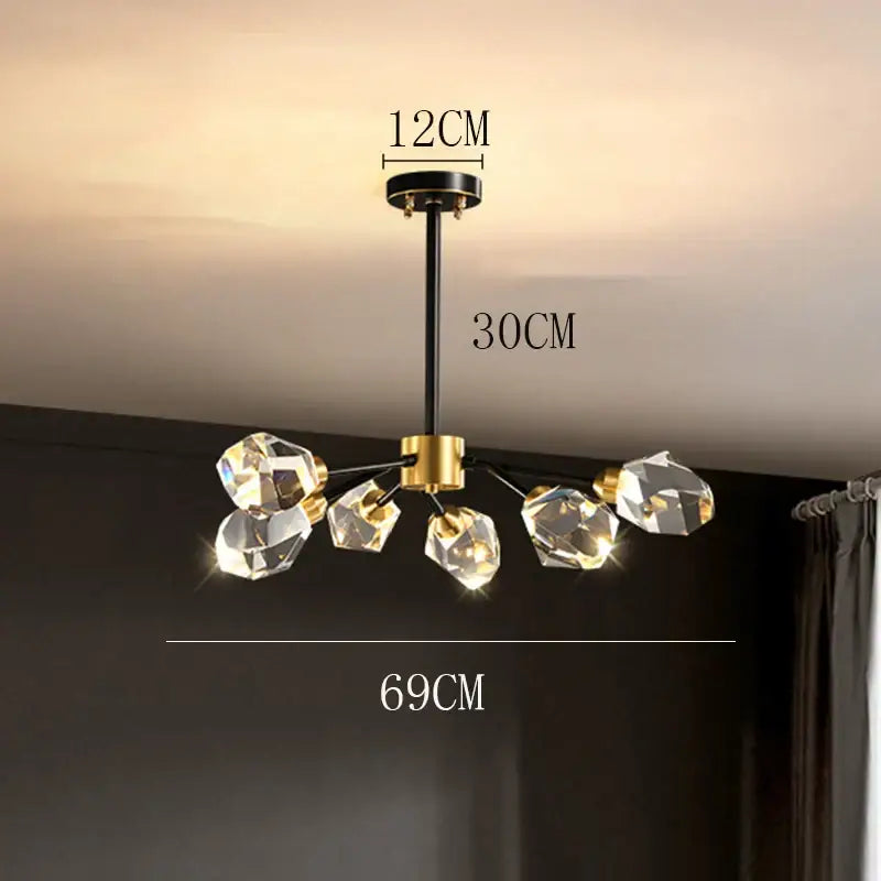 Luxury gold decorbites crystal chandelier for dining room