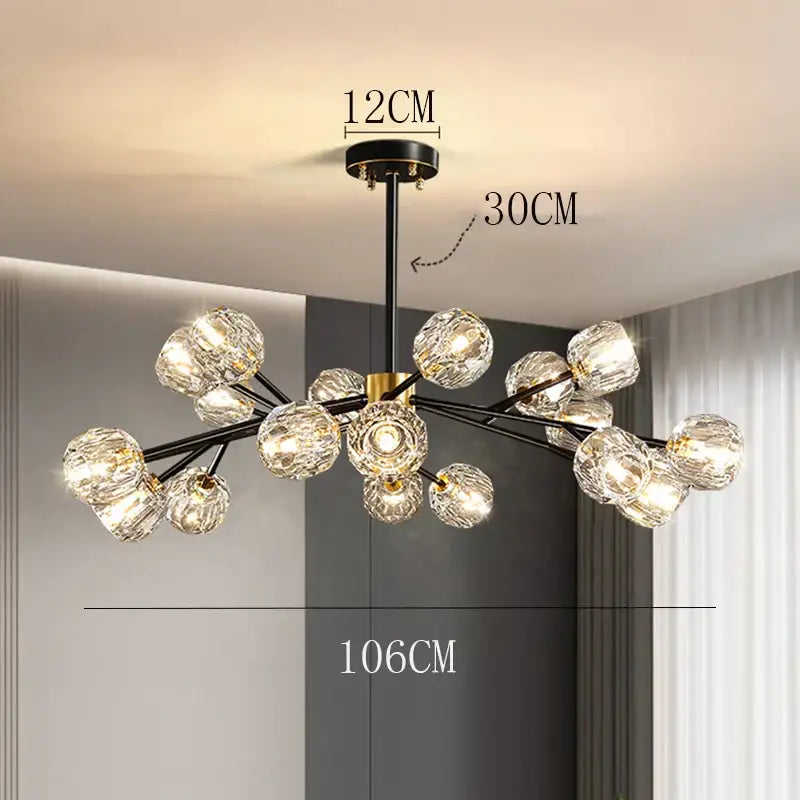 Modern decorbites crystal chandelier black dining room ceiling light
