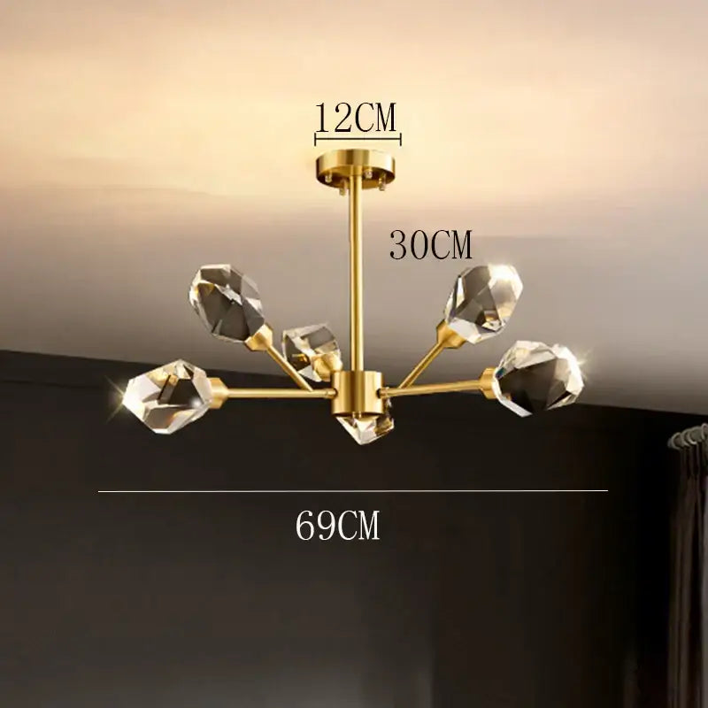 Luxury gold decorbites crystal chandelier for dining room