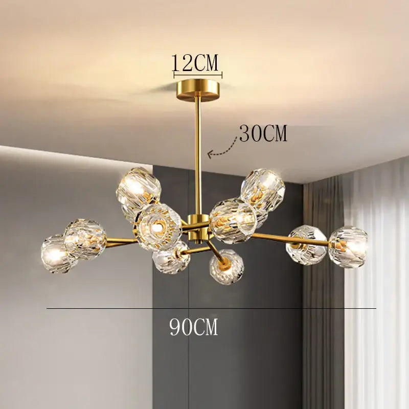 Modern decorbites crystal chandelier black dining room ceiling light