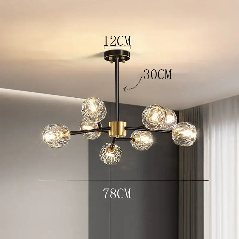 Modern decorbites crystal chandelier black dining room ceiling light