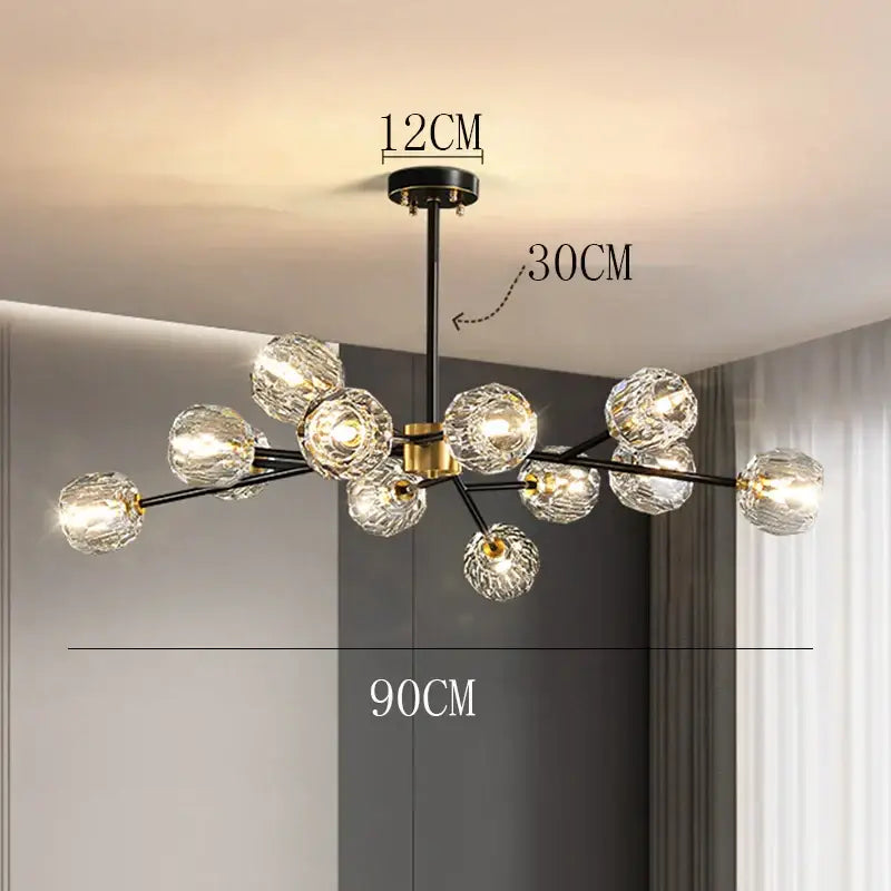 Modern decorbites crystal chandelier black dining room ceiling light