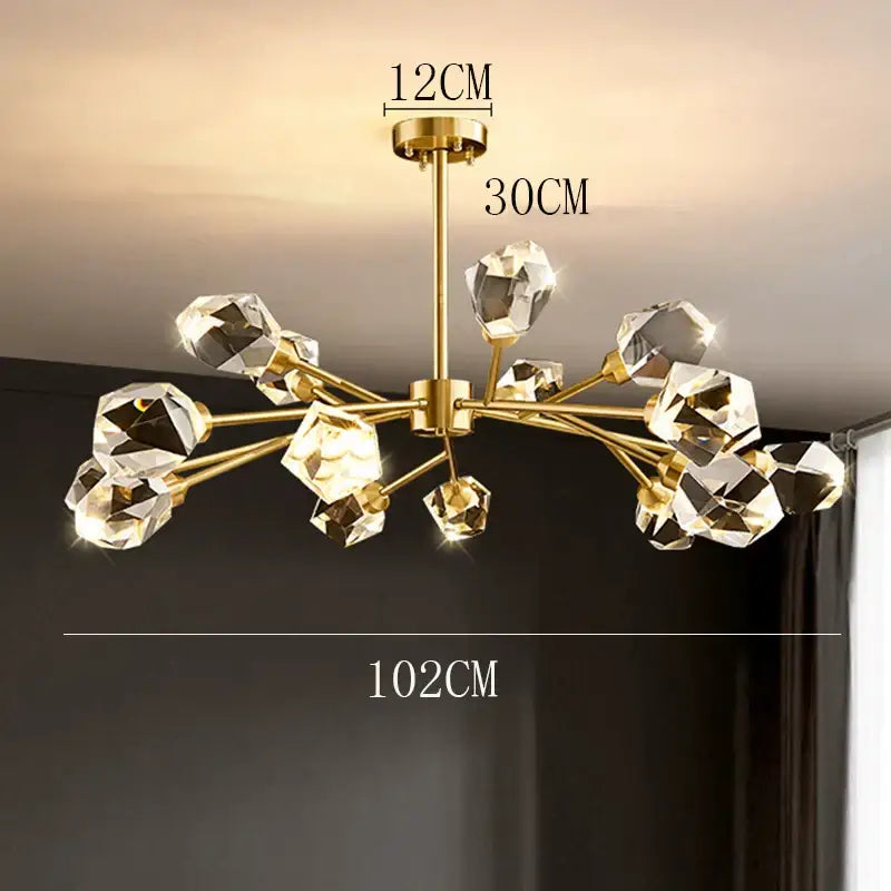 Luxury gold decorbites crystal chandelier for dining room