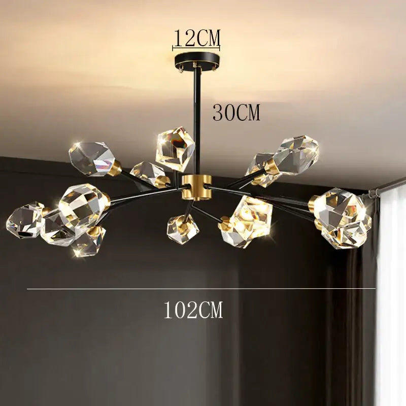 Luxury gold decorbites crystal chandelier for dining room