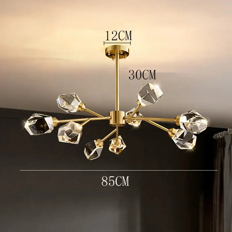 Luxury gold decorbites crystal chandelier for dining room
