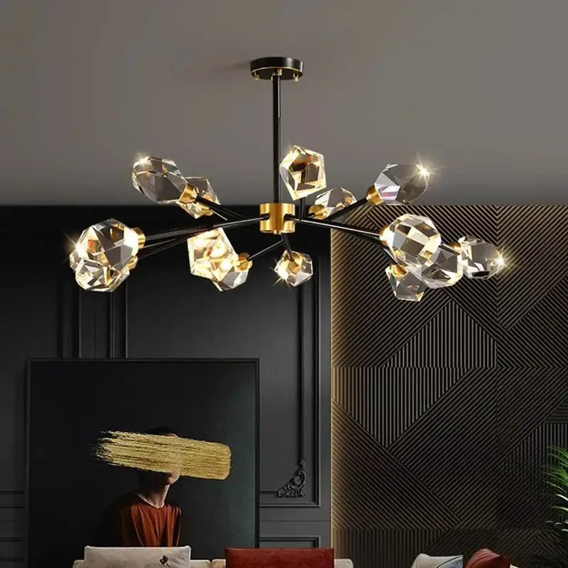 Luxury gold decorbites crystal chandelier for dining room