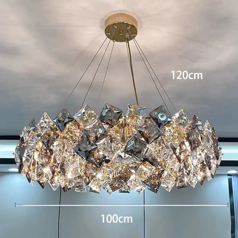 Modern layered decorbites crystal chandelier for living room dining