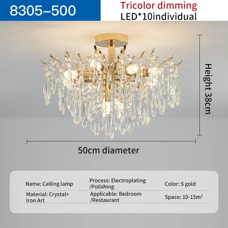 Luxury gold decorbites crystal chandelier for living room
