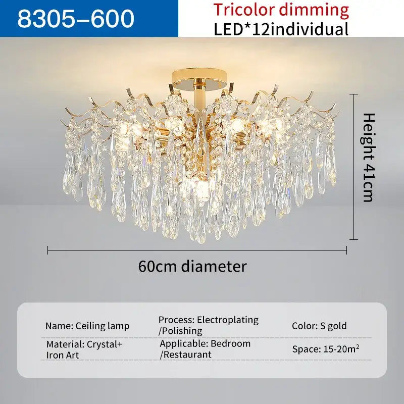 Luxury gold decorbites crystal chandelier for living room