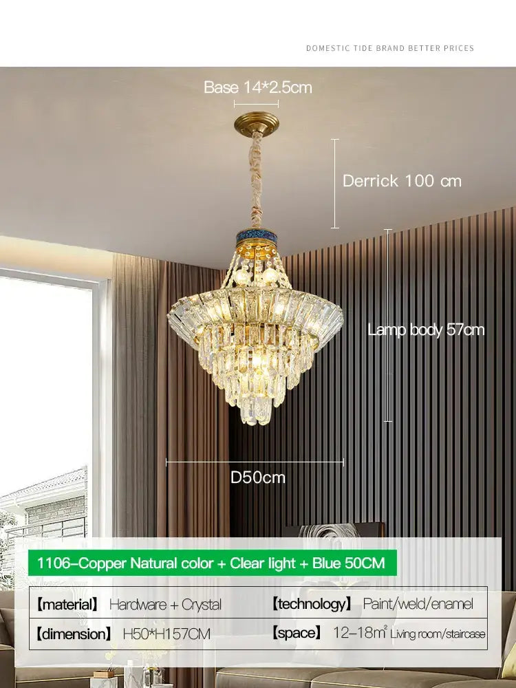 Modern gold decorbites crystal chandelier for villa living room