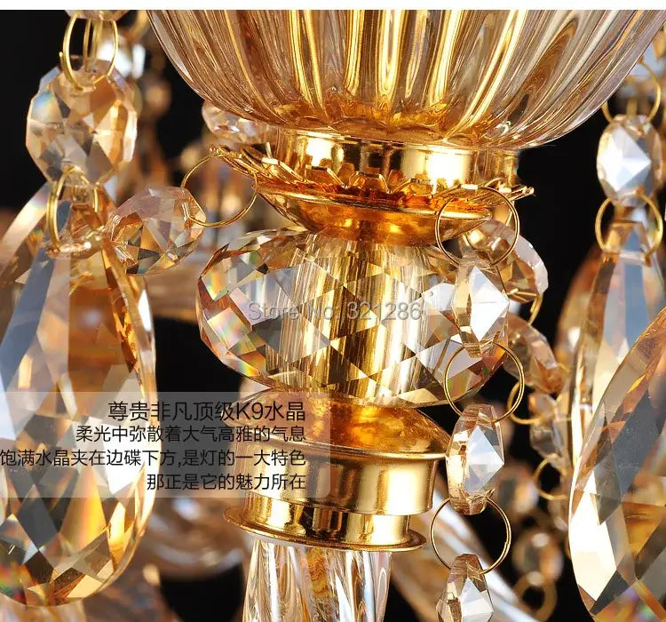 Classic golden decorbites crystal chandelier living room light