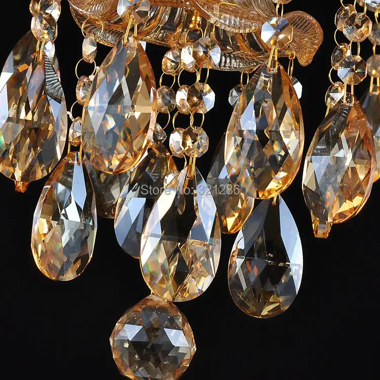 Classic golden decorbites crystal chandelier living room light