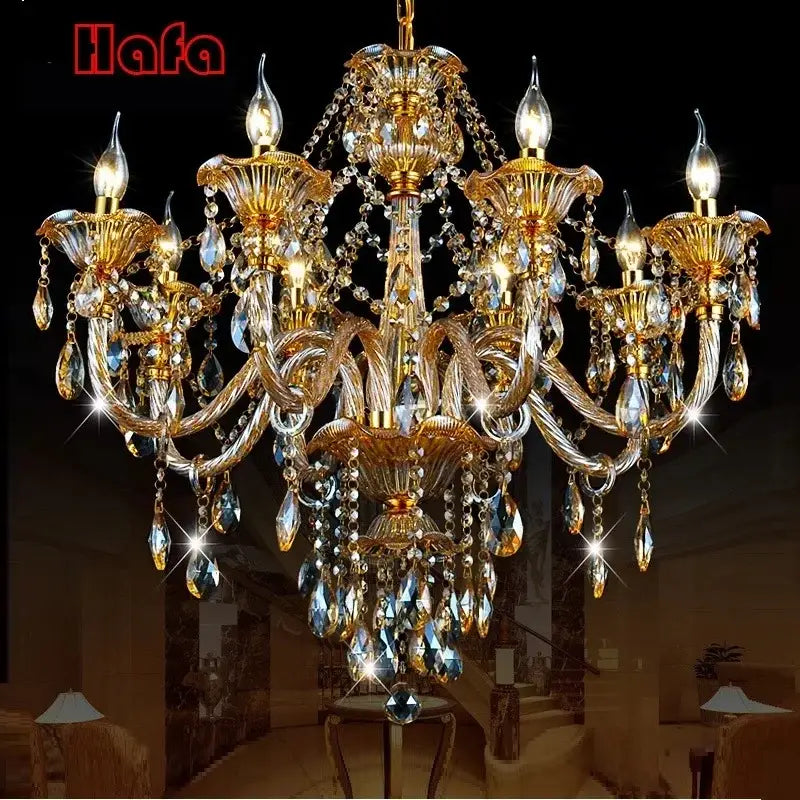 Classic golden decorbites crystal chandelier living room light