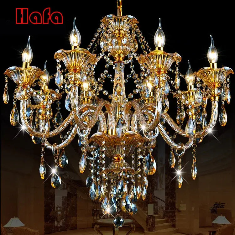 Classic golden decorbites crystal chandelier living room light