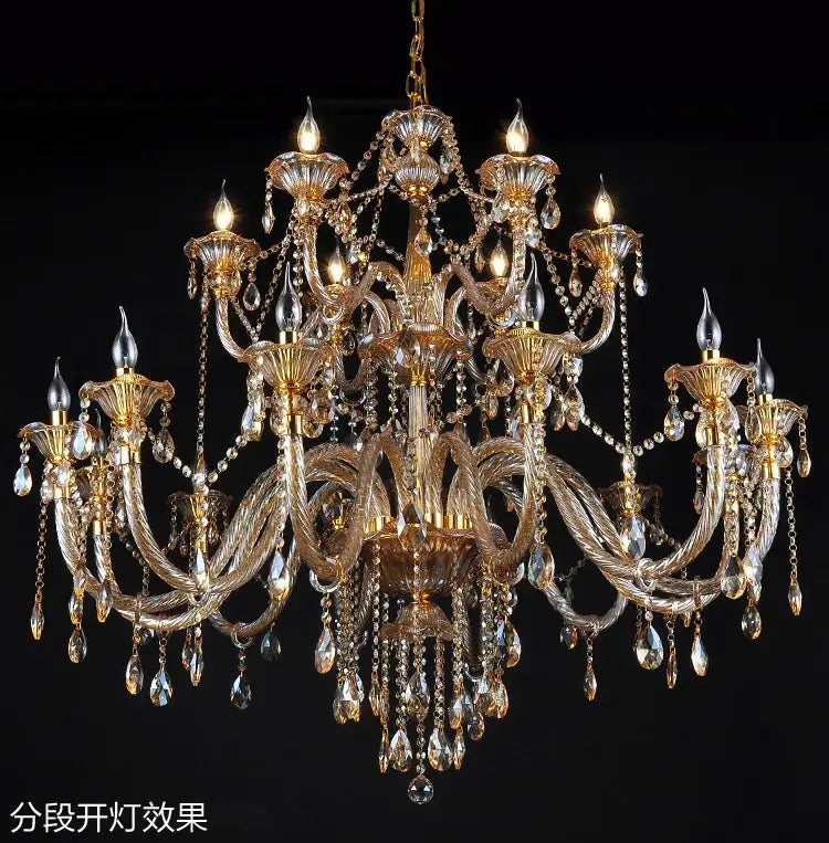 Classic golden decorbites crystal chandelier living room light
