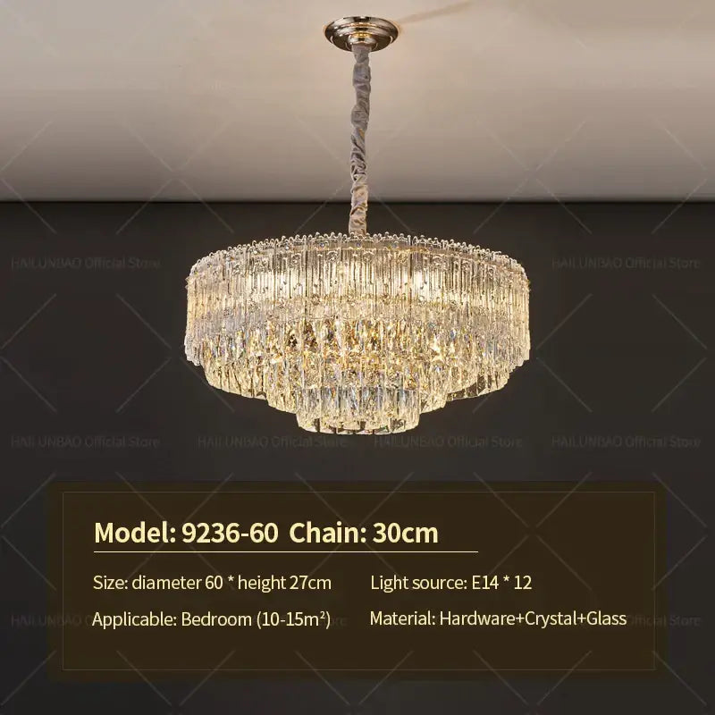 Modern gold decorbites crystal chandelier for dining room