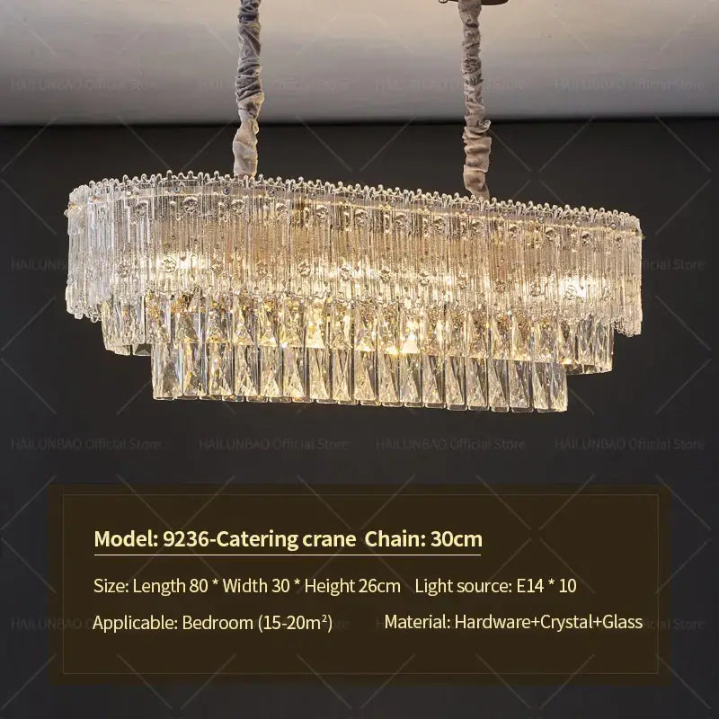 Modern gold decorbites crystal chandelier for dining room