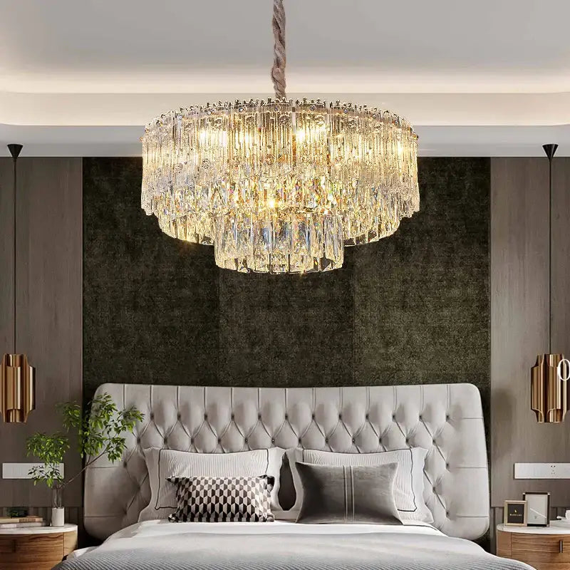 Modern gold decorbites crystal chandelier for dining room