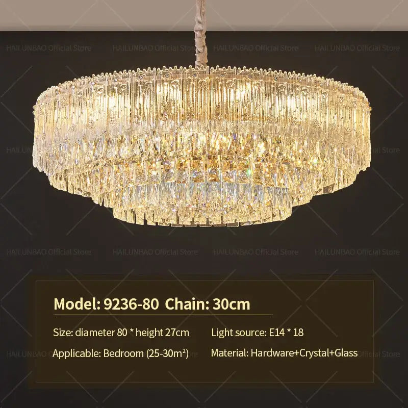 Modern gold decorbites crystal chandelier for dining room