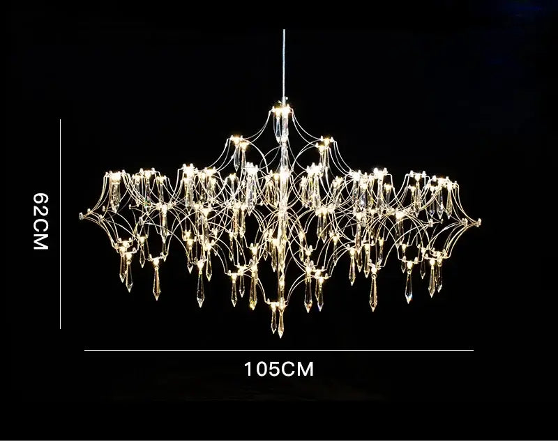 Modern starry decorbites crystal chandelier for living room