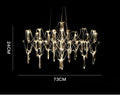 Modern starry decorbites crystal chandelier for living room