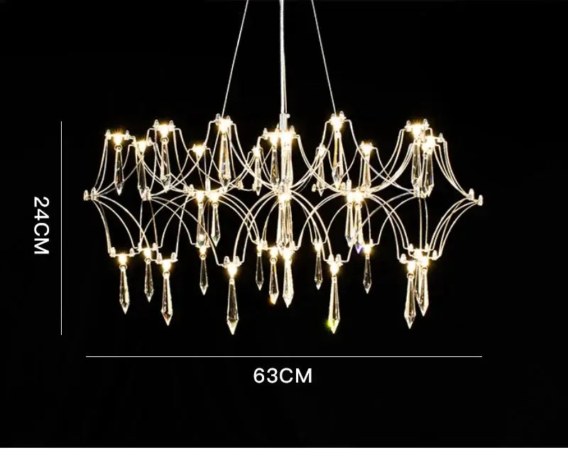 Modern starry decorbites crystal chandelier for living room
