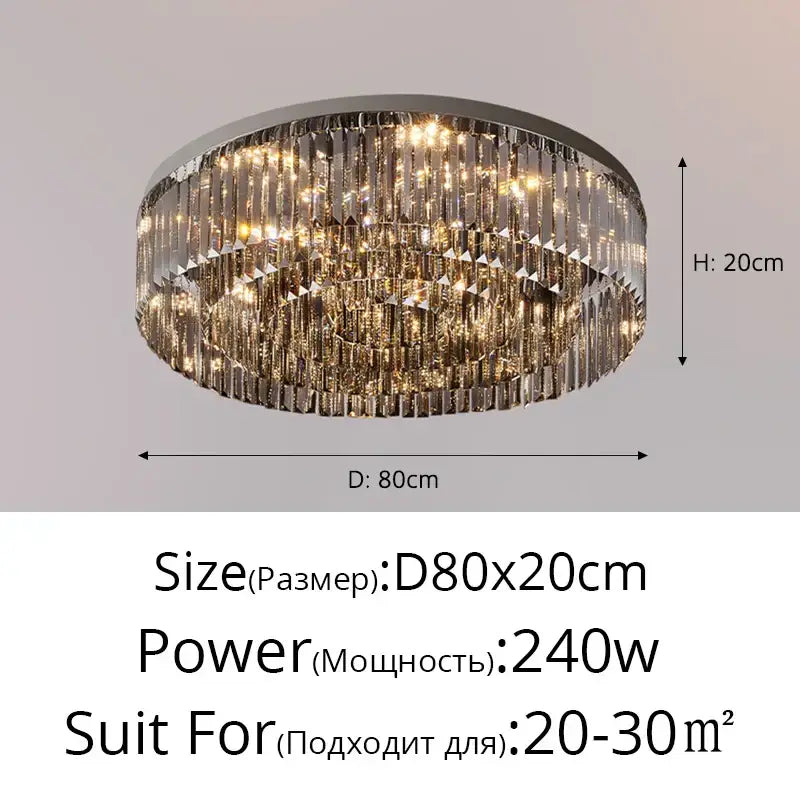 Luxury tiered decorbites crystal chandelier for living room