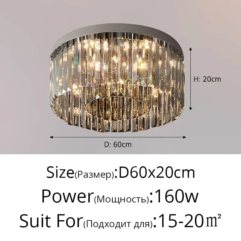 Luxury tiered chrome decorbites crystal chandelier for living room